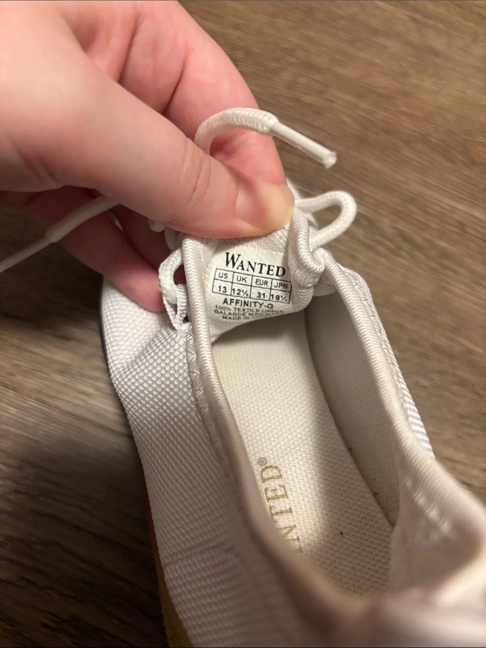 kids white and rainbow sneakers